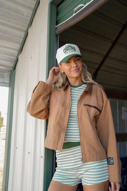 All I want for Christmas is a Cowboy - Green Vintage Trucker Hat