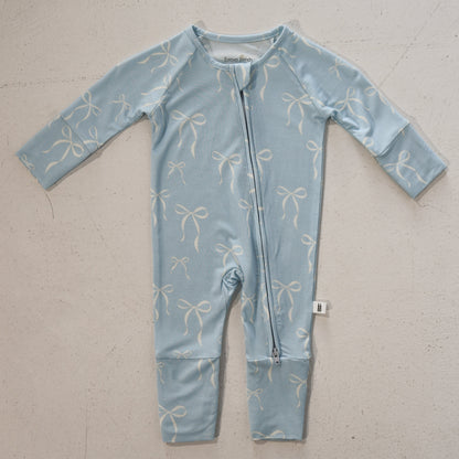 Bamboo Zip Pajamas | Blue Bows