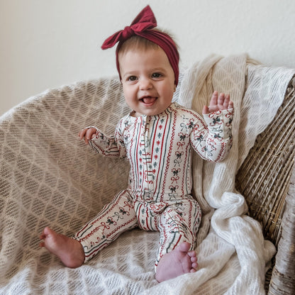 Candy Cane Lane Bamboo Zippy Pajamas