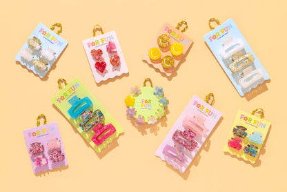For Fun - Colorful Confetti Mini Claw Clips