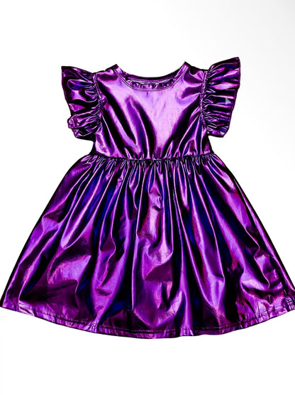Purple Metallic Dress