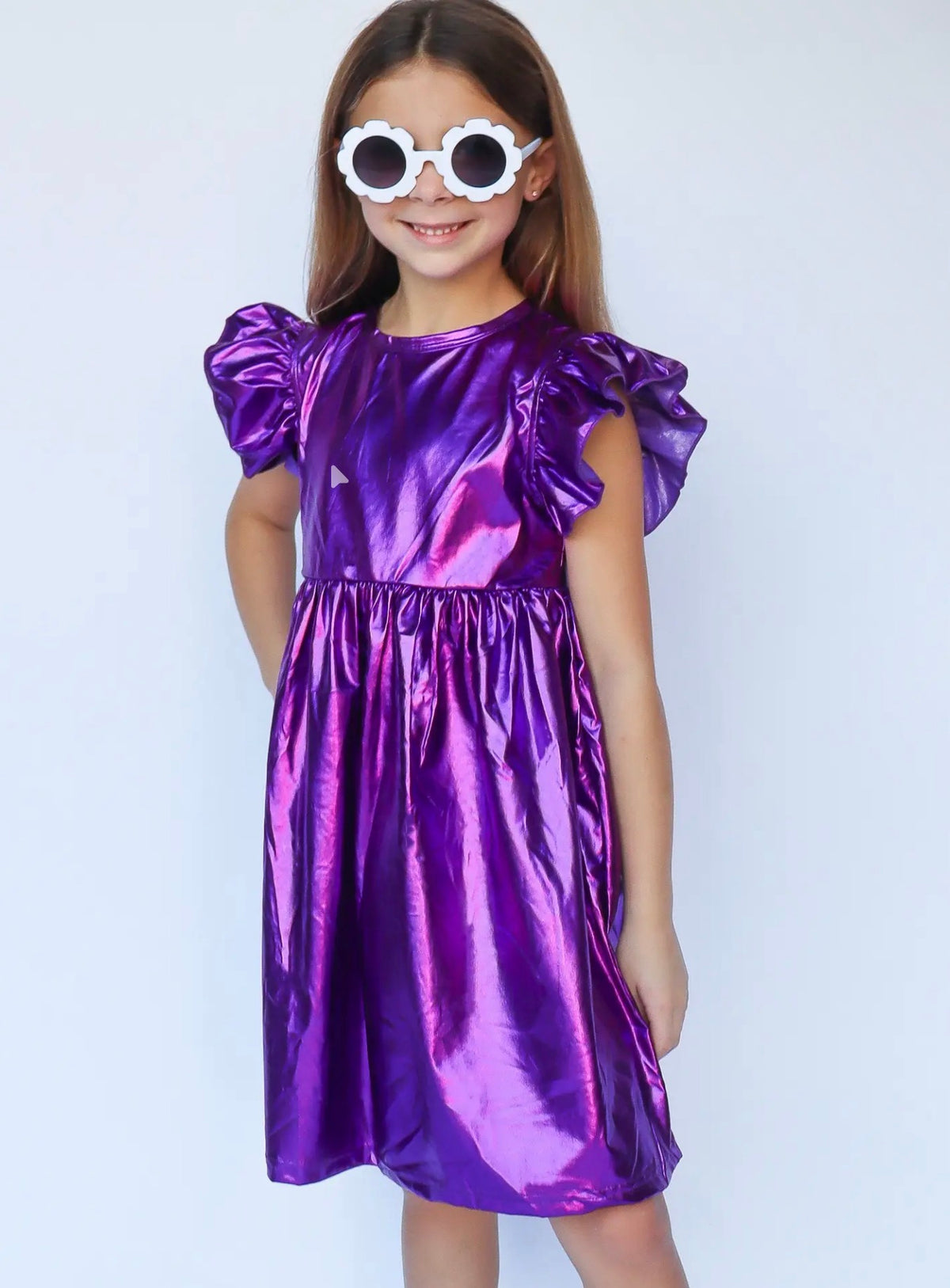 Purple Metallic Dress