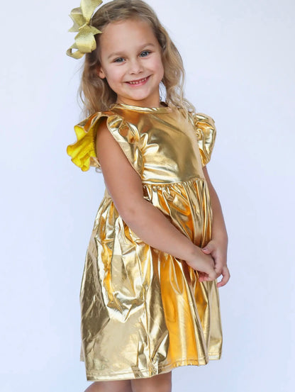 PREORDER | Gold Metallic Dress