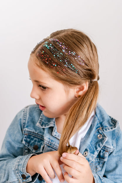 Jewel Tones Hair Glitter Stack