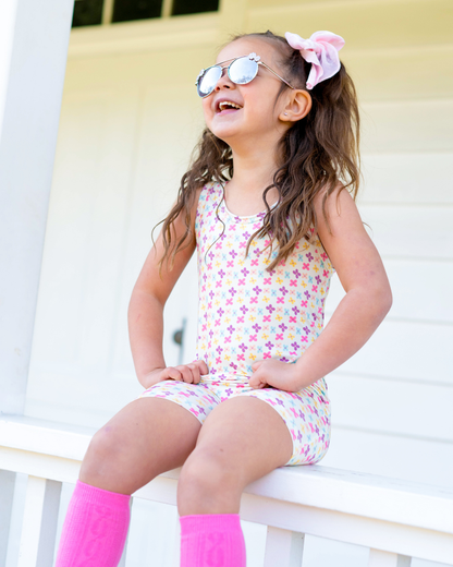 Gigi Bikeshort Romper - Butterfly Kisses