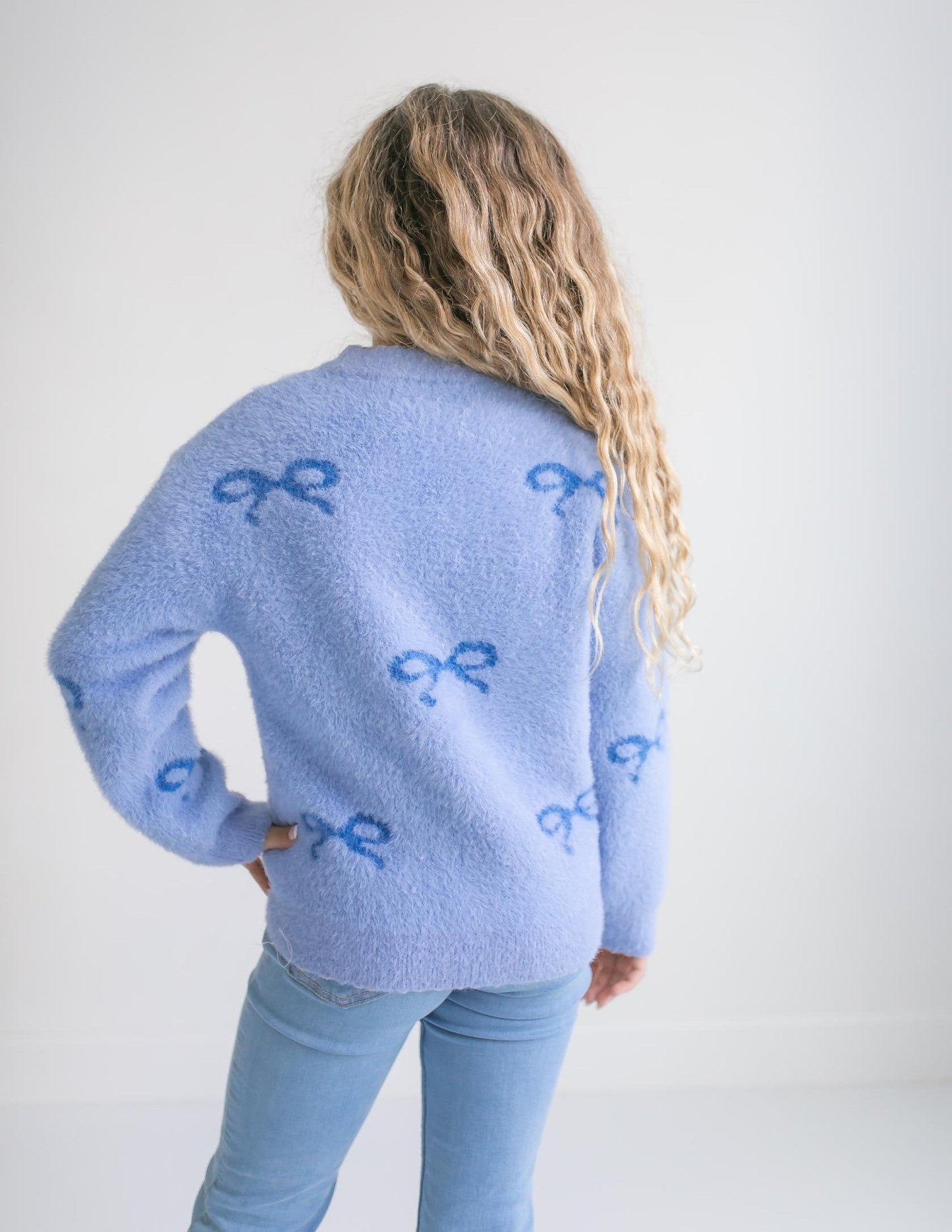 Harper Blue Bow Sweater
