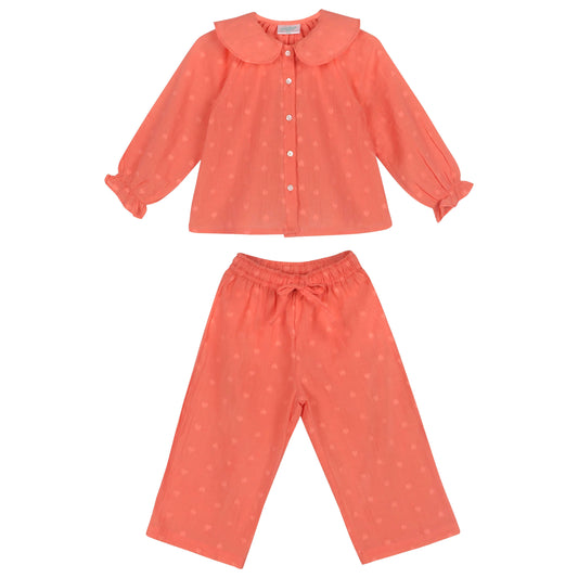 Heart Blouse & Pants Set