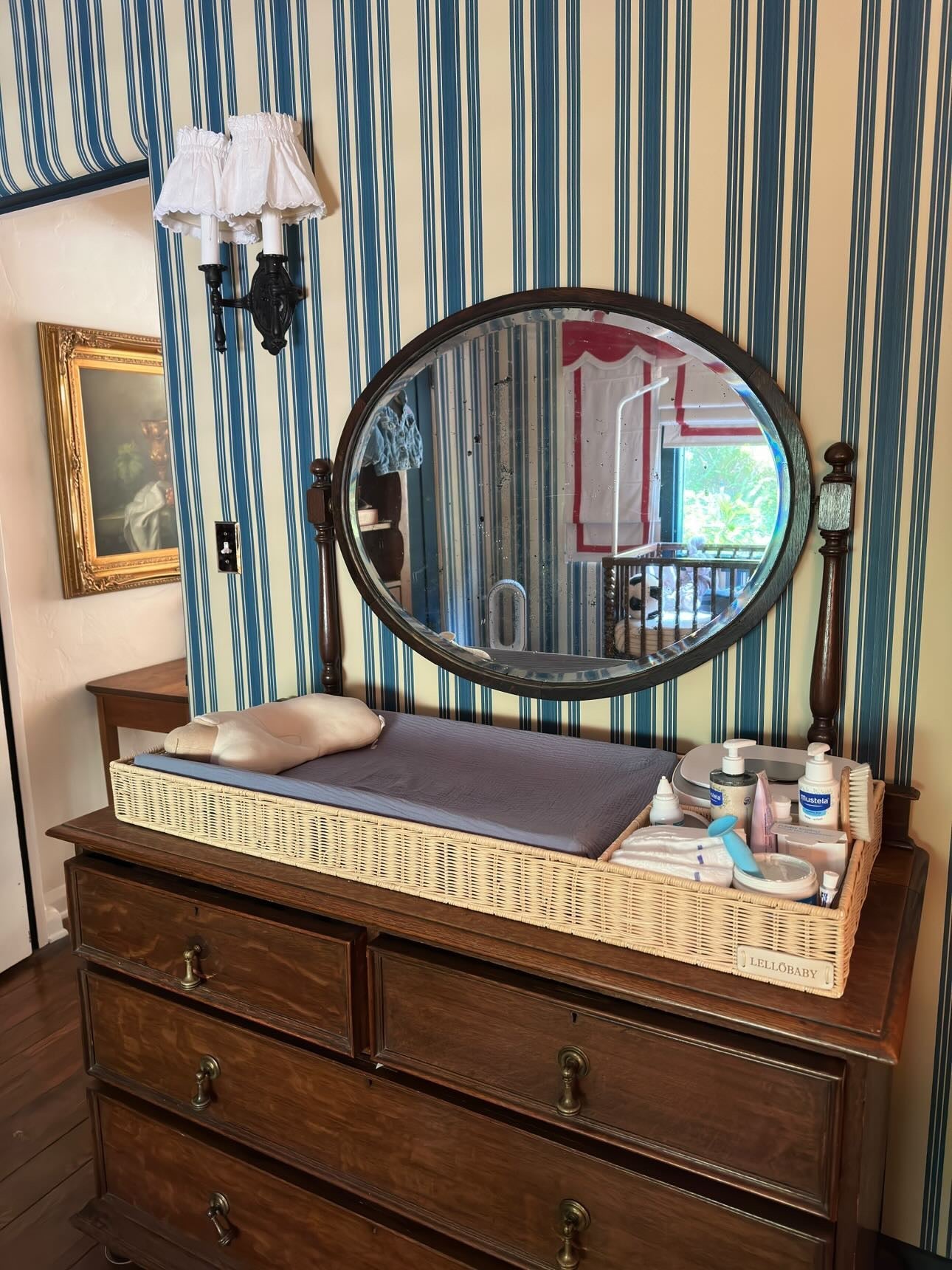 LELLOBABY™ X Hampton BABY-  Rattan Wicker Changing Tray Premier Plus+