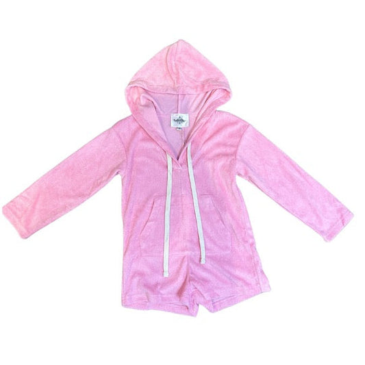 Terry Cloth Light Pink Romper