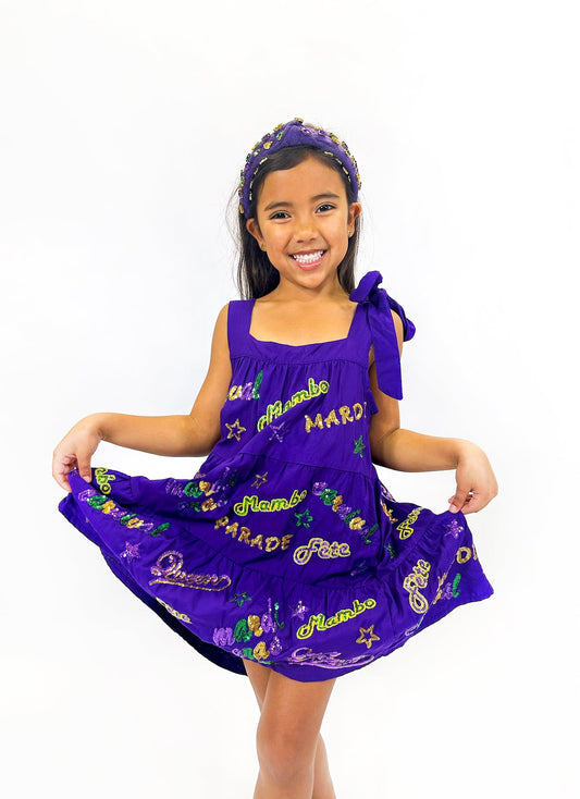 Youth Mardi Explosion Viscose Dress - Purple
