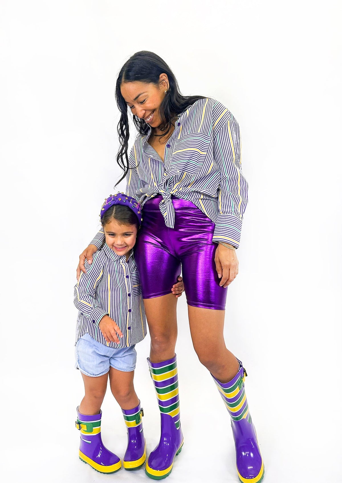 Unisex Striped Rain Boots - Toddler