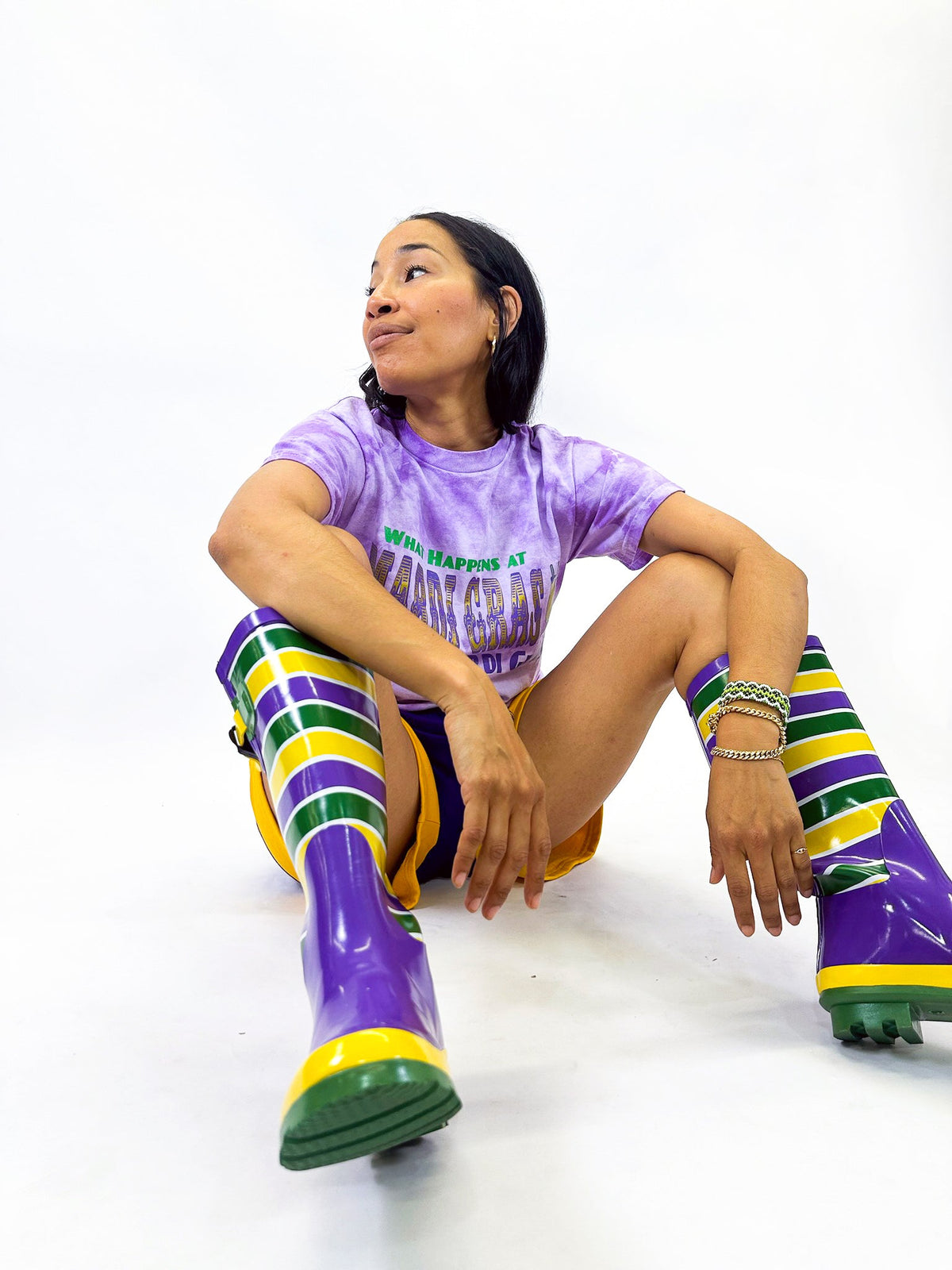 Unisex Striped Rain Boots - Adult