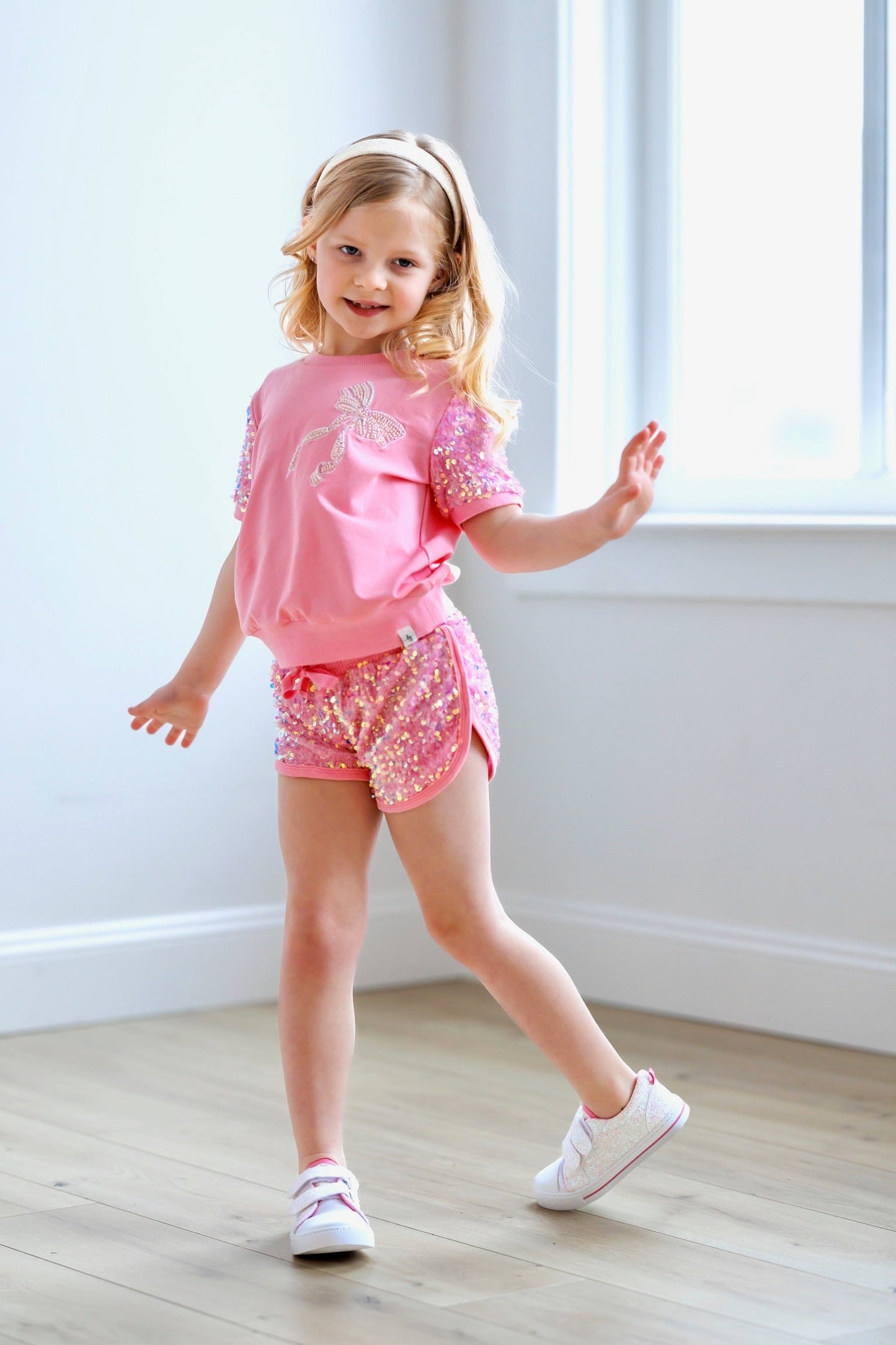 Sparkle Sport Set ~ Pink Bow