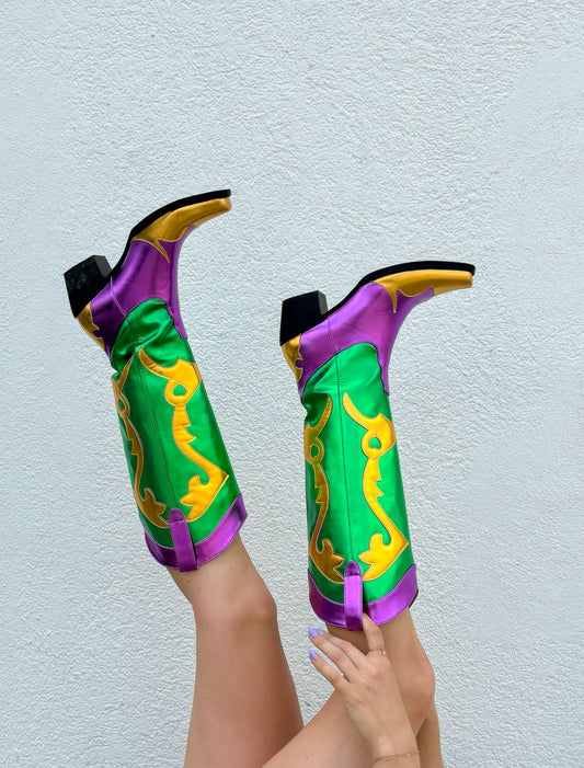 Metallic Cowboy Boots - Adult
