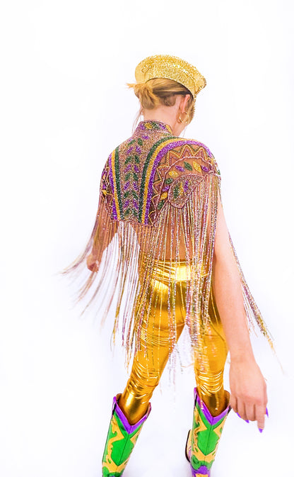 Beaded Fringe Capelet