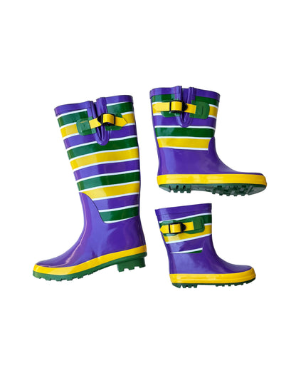 Unisex Striped Rain Boots - Toddler