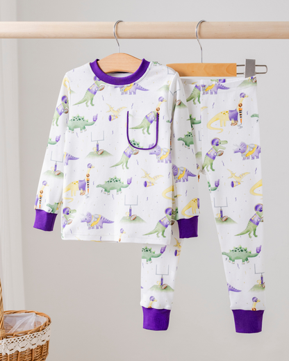 LSU Dinos All-Stars Organic Cotton Kids Pajamas