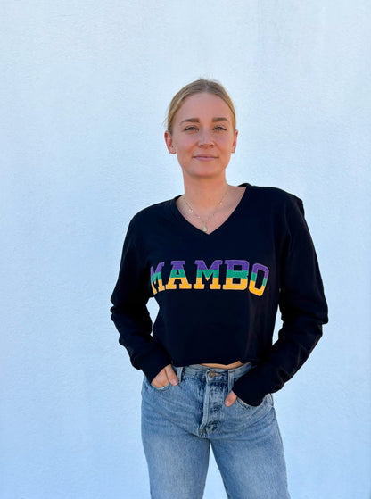 Mambo Vintage Crop Pullover - Black