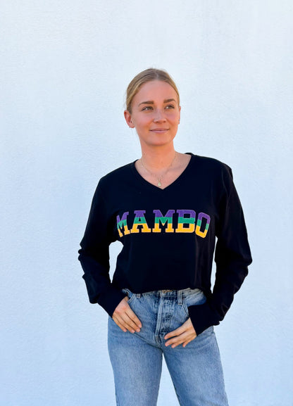 Mambo Vintage Crop Pullover - Black