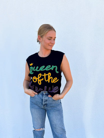 Queen of the Krewe Crop Tank Top