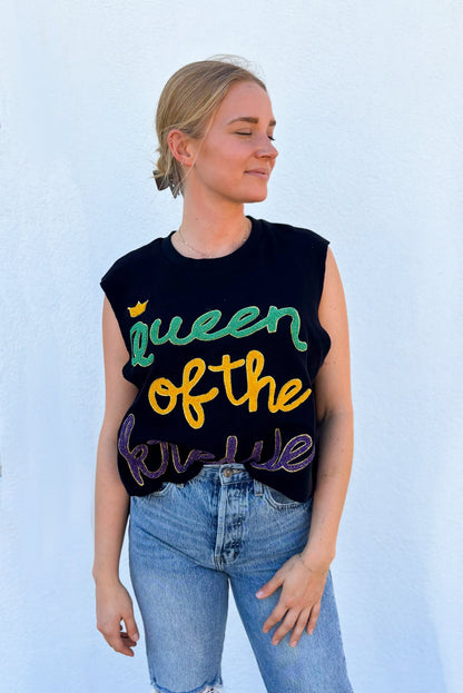 Queen of the Krewe Crop Tank Top