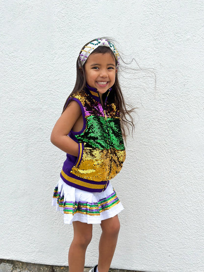 Skorts Youth Sequin - White