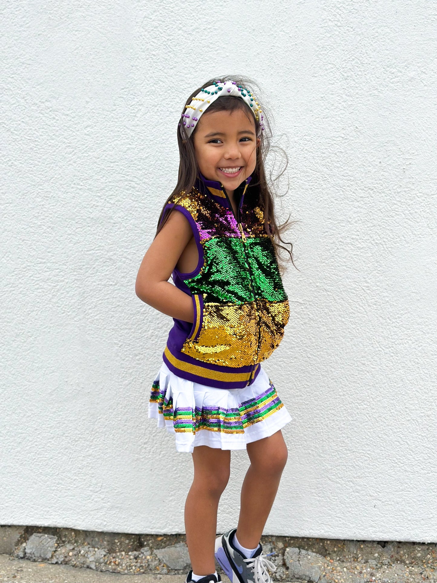 Skorts Youth Sequin - White
