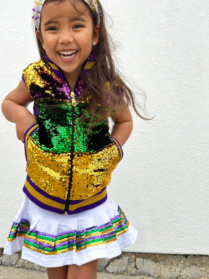 Skorts Youth Sequin - White
