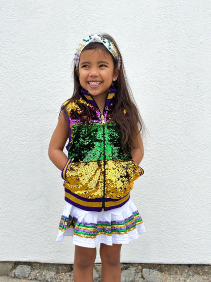 Skorts Youth Sequin - White