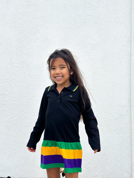 Black Stripe Youth Dress