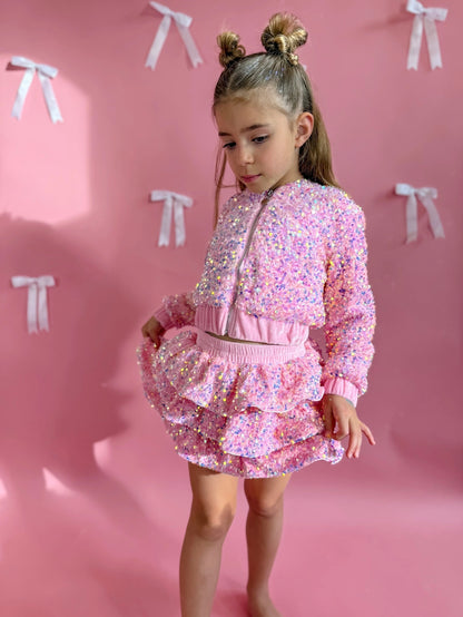 PREORDER | Pink Sequin Two Piece Set