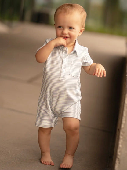 Rhett Romper | Beacon Blue