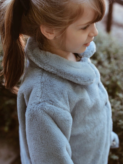 PREORDER | Blue Faux-Fur Jacket