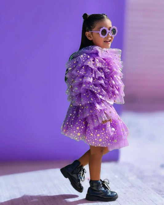 Star Ruffle Jacket | Purple