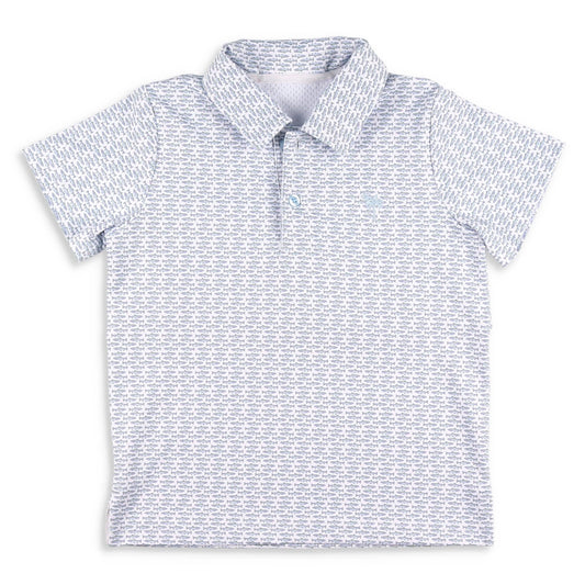 PREORDER | Boys Performance Polo - Rainbow Trout