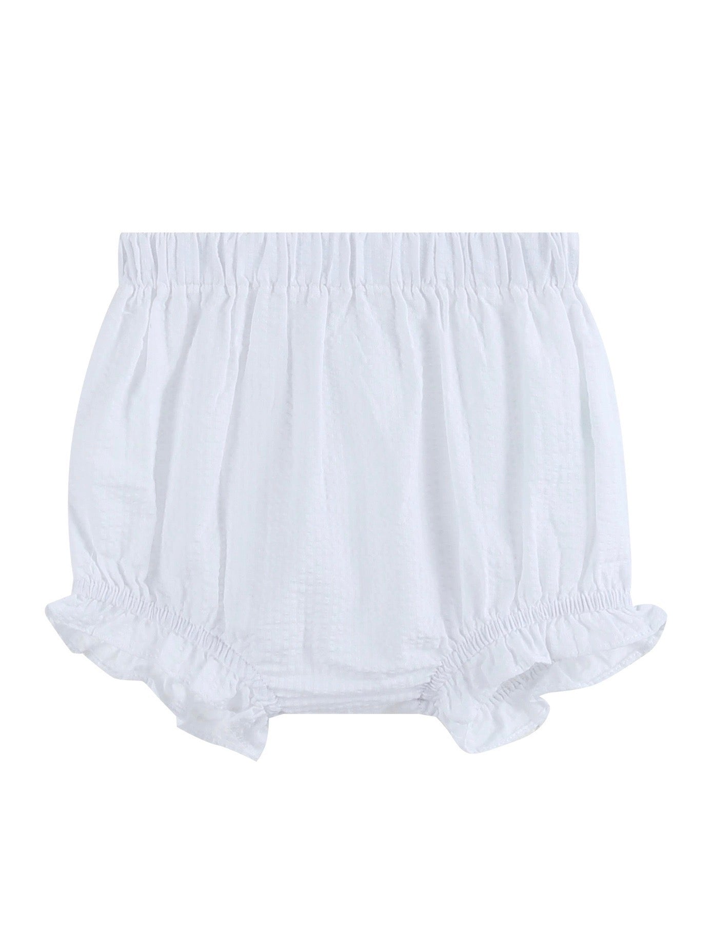 White Baby Sister Smocked Dress and Bloomer Set