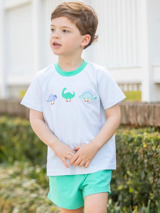 Boys Shrimp Shorts | Seafoam Knit