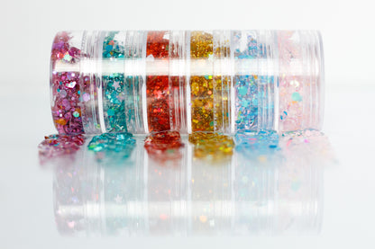 Jewel Tones Hair Glitter Stack