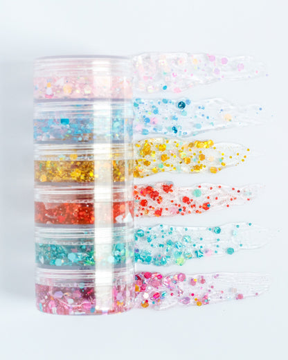 Jewel Tones Hair Glitter Stack