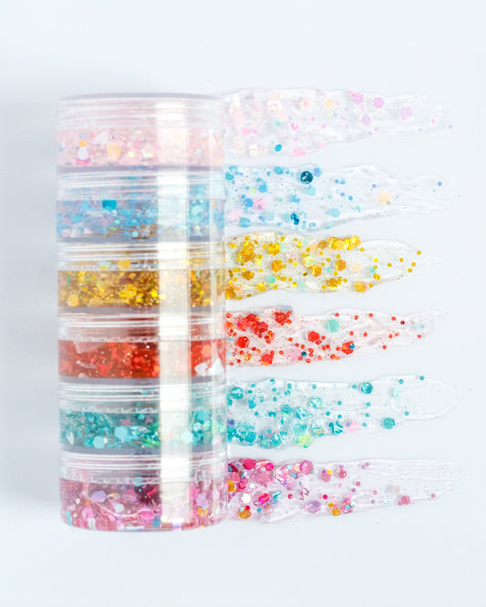 Jewel Tones Hair Glitter Stack