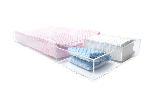 LELLOBABY™ -  8mm Thick Deluxe Edition Acrylic Diaper Changing Tray PLUS+