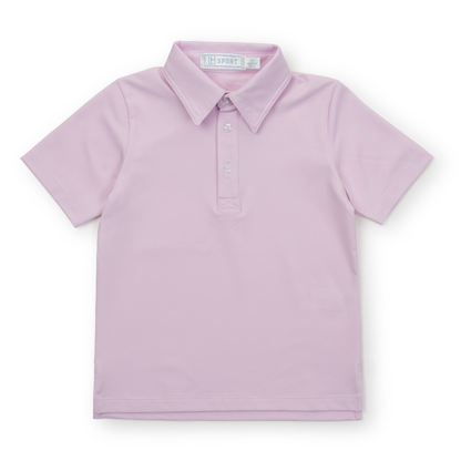 Will Boys' Performance Polo | Pink Stripes