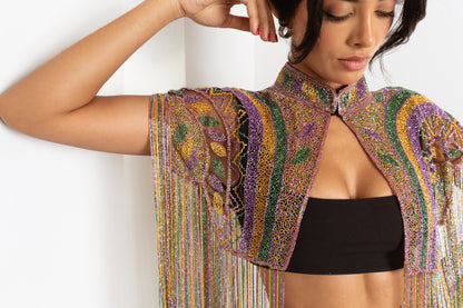 Beaded Fringe Capelet