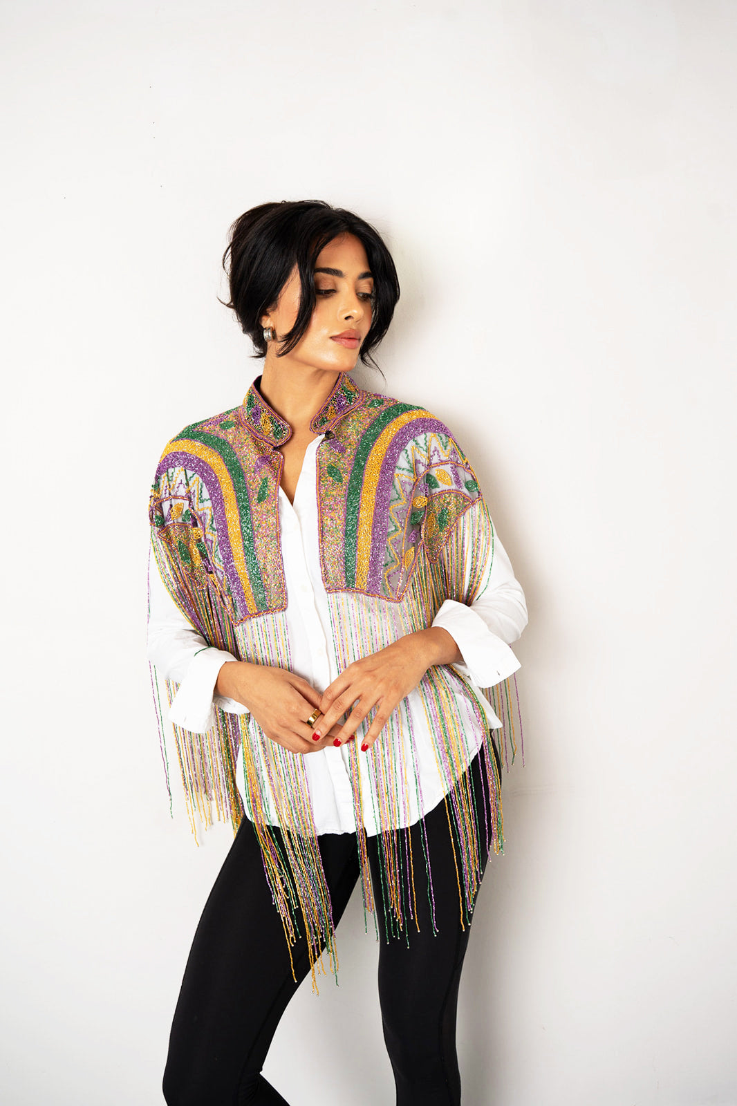 Beaded Fringe Capelet