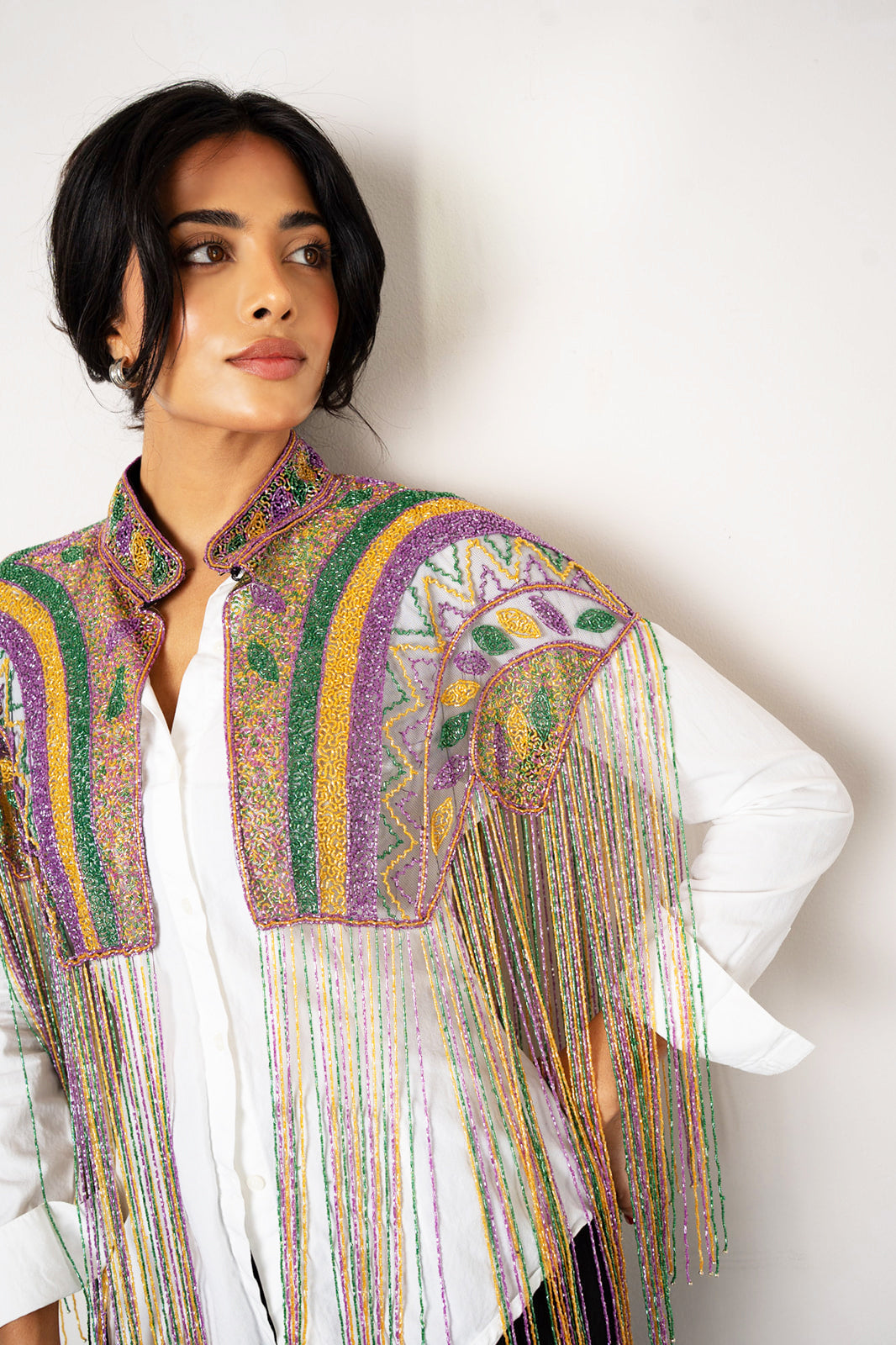 Beaded Fringe Capelet