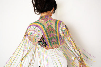Beaded Fringe Capelet