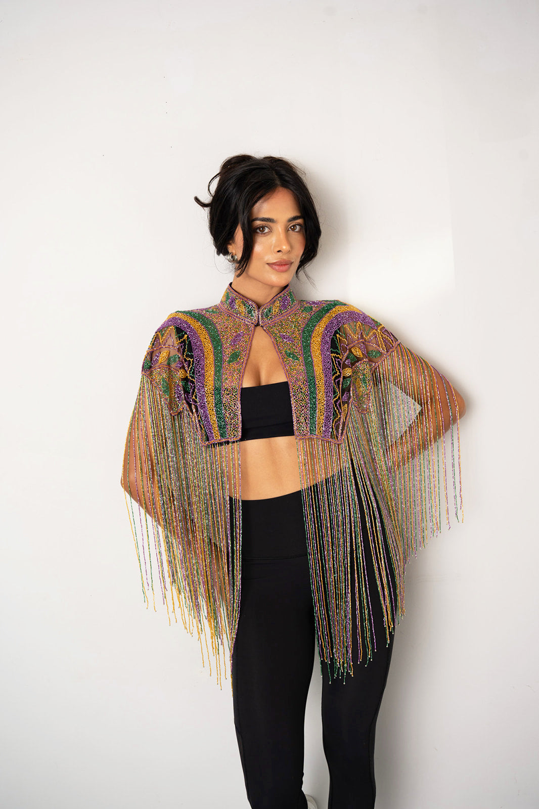 Beaded Fringe Capelet