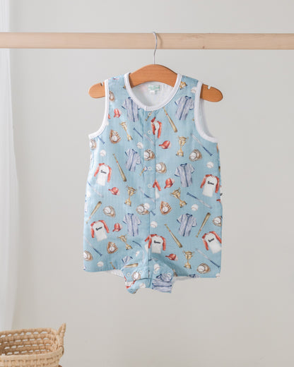Let's Play Ball Organic Muslin Shortall