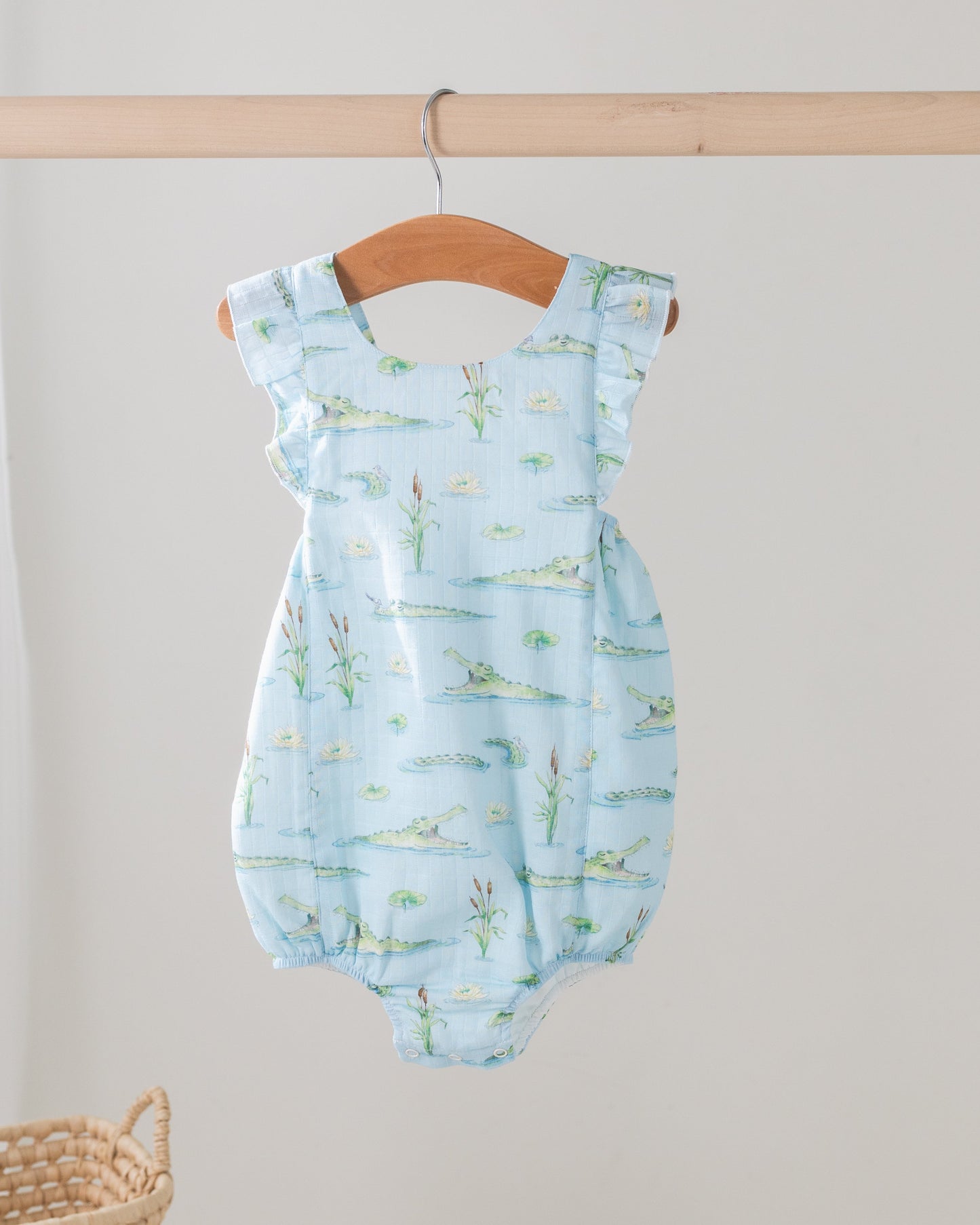 Gator Games Organic Muslin Bubble Romper