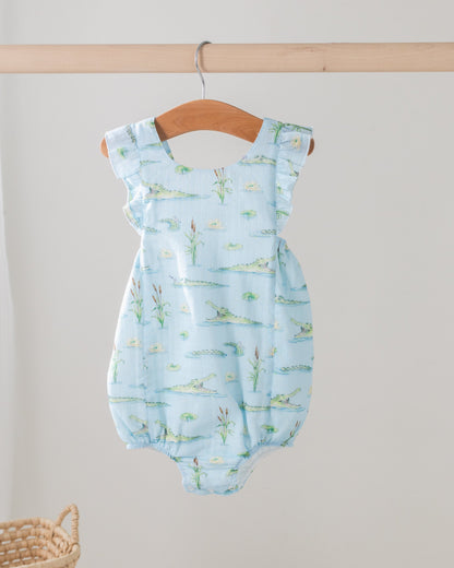 Gator Games Organic Muslin Bubble Romper